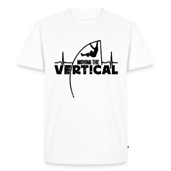Moving The Vertical Pole Jumping Pole Vaulter - Men's Premium Organic T-Shirt - white - Front - Nico (187cm)