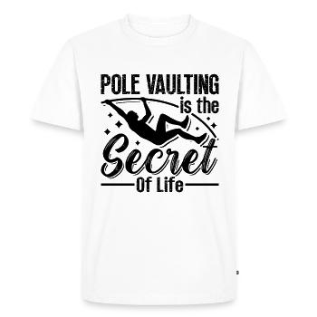 Pole Vaulting Track And Field Pole Vaulter - Men's Premium Organic T-Shirt - white - Front - Nico (187cm)