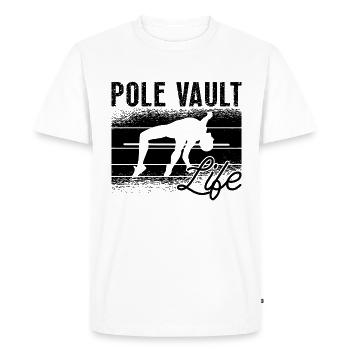 Pole Vault Life Retro Loves High Jump Pole Vaulter - Men's Premium Organic T-Shirt - white - Front - Nico (187cm)