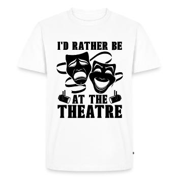 Je préfère être à l’acteur de théâtre dramatique musical - T-shirt Premium bio Homme - blanc - Devant - Nico (187cm)