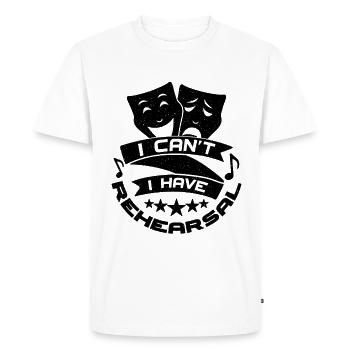 Je ne peux pas avoir de répétition Film Drame Acteur de théâtre - T-shirt Premium bio Homme - blanc - Devant - Nico (187cm)