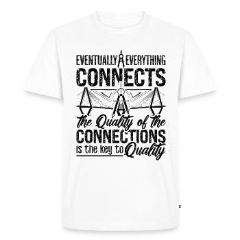 Finalement, tout relie les ingénieurs architectes - T-shirt Premium bio Homme - blanc - Devant - Nico (187cm)