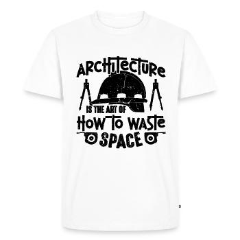 L’architecture est l’art de la façon dont les architectes constructeurs - T-shirt Premium bio Homme - blanc - Devant - Nico (187cm)