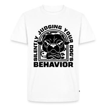 Silently Judging Your Dog Training Animal Trainers - Men's Premium Organic T-Shirt - white - Front - Nico (187cm)