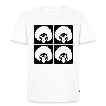 Clowns Retro Carnival Lover Juggling Circus Clowns - Men's Premium Organic T-Shirt - white - Front - Nico (187cm)