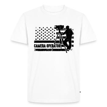 Camera Operator Retro Movie Maker Camera Operators - Men's Premium Organic T-Shirt - white - Front - Nico (187cm)