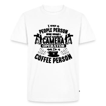 J’étais un cinéaste personne sociable Opérateurs de caméra - T-shirt Premium bio Homme - blanc - Devant - Nico (187cm)