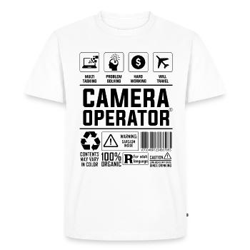 Camera Operator Loves Movie Maker Camera Operator - Men's Premium Organic T-Shirt - white - Front - Nico (187cm)