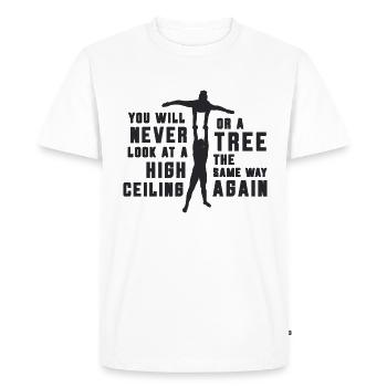 Vous ne regarderez jamais la contorsion de gymnastique - T-shirt Premium bio Homme - blanc - Devant - Nico (187cm)