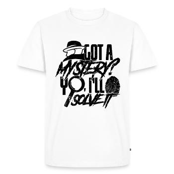 Got A Mystery Yo I'll Solve It Police Detectives - Men's Premium Organic T-Shirt - white - Front - Nico (187cm)