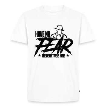 N’ayez pas peur L’enquêteur-détective Détectives - T-shirt Premium bio Homme - blanc - Devant - Nico (187cm)