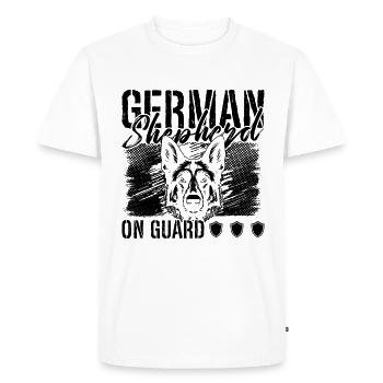 Berger Allemand Sur Garde Pet Berger Allemand Amoureux - T-shirt Premium bio Homme - blanc - Devant - Nico (187cm)