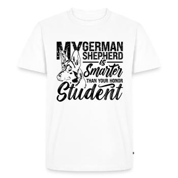 Mon berger allemand est un amoureux du berger allemand en levrette - T-shirt Premium bio Homme - blanc - Devant - Nico (187cm)