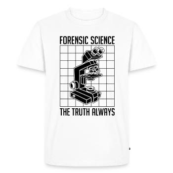 Forensic Science The Truth Always Crime Scene - Men's Premium Organic T-Shirt - white - Front - Nico (187cm)