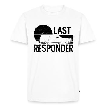 Dernier intervenant Embaumeur Science mortuaire Embaumeurs - T-shirt Premium bio Homme - blanc - Devant - Nico (187cm)
