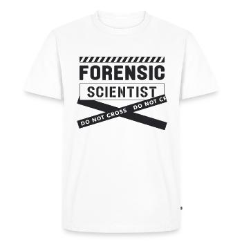 Forensic Scientist Do Not Cross Loves Crime Scene - Men's Premium Organic T-Shirt - white - Front - Nico (187cm)