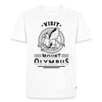 Visitez le mont Olympe Amateur de mythologie grecque antique - T-shirt Premium bio Homme - blanc - Devant - Nico (187cm)