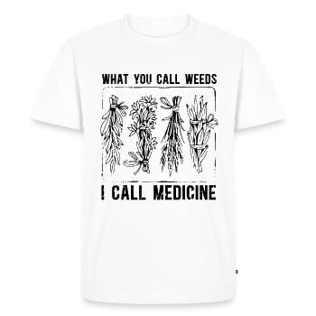 What You Call Weeds Herbalism Medicine Herbalist - Men's Premium Organic T-Shirt - white - Front - Nico (187cm)