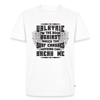 Valkyrie I'm The Rock Against Which Norse Goddess - Men's Premium Organic T-Shirt - white - Front - Nico (187cm)