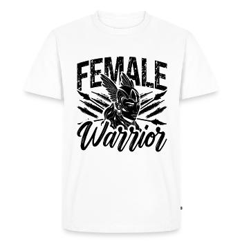 Female Warrior Norse Goddess Vikings Valkyries - Men's Premium Organic T-Shirt - white - Front - Nico (187cm)