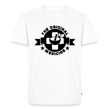 La médecine originale Herboristerie Herboriste à base de plantes - T-shirt Premium bio Homme - blanc - Devant - Nico (187cm)