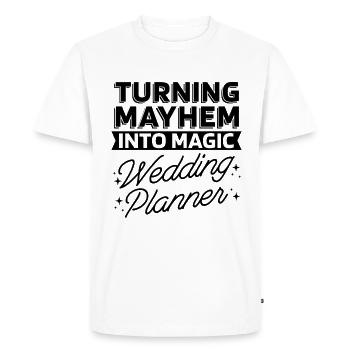 Turning Mayhem Into Event Planner Wedding Planners - Men's Premium Organic T-Shirt - white - Front - Nico (187cm)