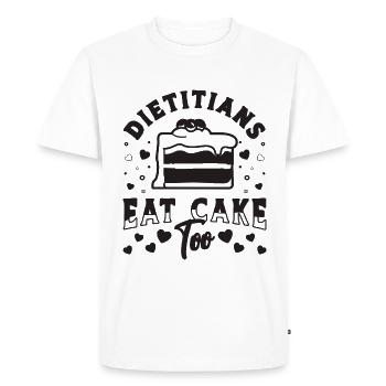 Dietitians Eat Cake Too Nutritionist Dietitians - Men's Premium Organic T-Shirt - white - Front - Nico (187cm)