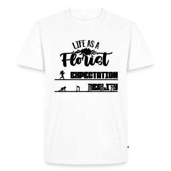 Life As A Florist Horticulture Floristry Florists - Men's Premium Organic T-Shirt - white - Front - Nico (187cm)