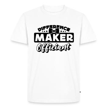 Difference Maker Officiant Counselor Officiant - Men's Premium Organic T-Shirt - white - Front - Nico (187cm)