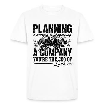Planifier un mariage est planificateur planificateur de mariage planificateurs - T-shirt Premium bio Homme - blanc - Devant - Nico (187cm)