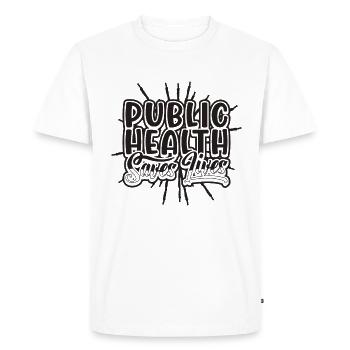 La santé publique sauve des vies Infirmières Travailleurs de la santé - T-shirt Premium bio Homme - blanc - Devant - Nico (187cm)
