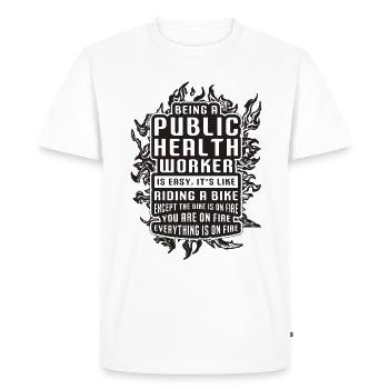 Être un épidémiologiste public Travailleur de la santé - T-shirt Premium bio Homme - blanc - Devant - Nico (187cm)