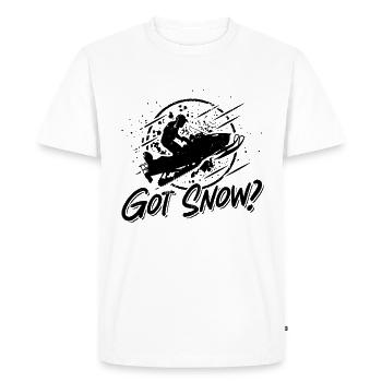 Got Snow Snowmobiles Motorsport Snowmobile Racer - Men's Premium Organic T-Shirt - white - Front - Nico (187cm)
