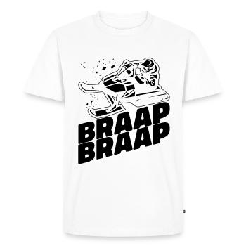 Braap Braap Snowmobile Riding Snowmobile Racer - Men's Premium Organic T-Shirt - white - Front - Nico (187cm)