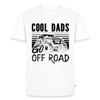 Cool Dads Go Off Road Motocross Off-Road Racer - T-shirt Premium bio Homme - blanc - Devant - Nico (187cm)