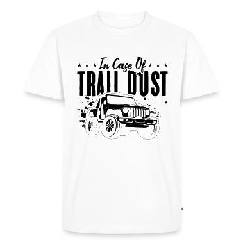 En cas de course de course Trail Dust Voiture de course tout-terrain - T-shirt Premium bio Homme - blanc - Devant - Nico (187cm)