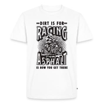 La terre est pour la course aime le coureur tout-terrain de motocross - T-shirt Premium bio Homme - blanc - Devant - Nico (187cm)