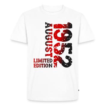 1952 Août Édition Limitée 71e Tenue d’anniversaire - T-shirt Premium bio Homme - blanc - Devant - Nico (187cm)