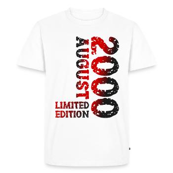 2000 Août Édition Limitée 23e Tenue d’anniversaire - T-shirt Premium bio Homme - blanc - Devant - Nico (187cm)