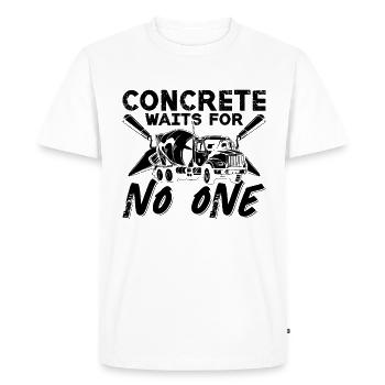 Attentes en béton pour les finisseurs de béton sans ciment - T-shirt Premium bio Homme - blanc - Devant - Nico (187cm)