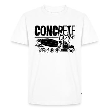 Concrete Wife Masonry Concreter Concrete Workers - Men's Premium Organic T-Shirt - white - Front - Nico (187cm)