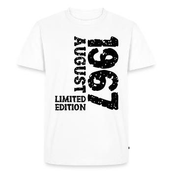 1967 Août Édition Limitée 56e Tenue d’anniversaire - T-shirt Premium bio Homme - blanc - Devant - Nico (187cm)