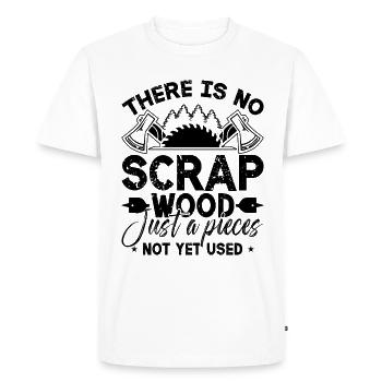 There Is No Scrap Wood Just Woodwork Wood Carver - Men's Premium Organic T-Shirt - white - Front - Nico (187cm)