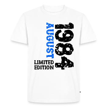 1984 Août Édition Limitée 39e Tenue d’anniversaire - T-shirt Premium bio Homme - blanc - Devant - Nico (187cm)