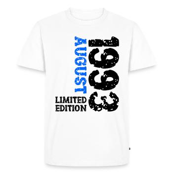 1993 Août Édition Limitée 30e Tenue d’anniversaire - T-shirt Premium bio Homme - blanc - Devant - Nico (187cm)
