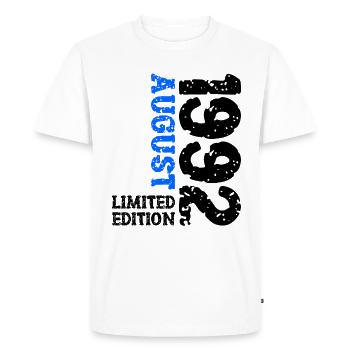 1992 Août Édition Limitée 31e Tenue d’anniversaire - T-shirt Premium bio Homme - blanc - Devant - Nico (187cm)