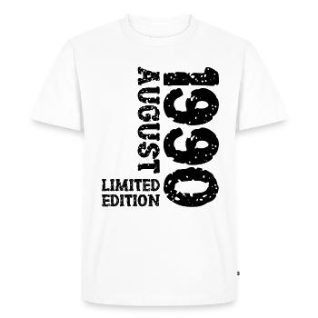 1990 Août Édition Limitée 33e Tenue d’anniversaire - T-shirt Premium bio Homme - blanc - Devant - Nico (187cm)