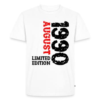 1990 Août Édition Limitée 33e Tenue d’anniversaire - T-shirt Premium bio Homme - blanc - Devant - Nico (187cm)