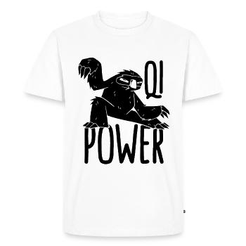 Qi Power Tai Chi Arts Martiaux Taiji Tai Chi Lover - T-shirt Premium bio Homme - blanc - Devant - Nico (187cm)