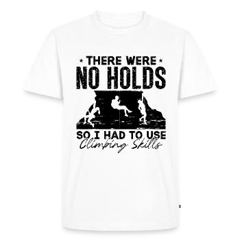 Il n’y avait pas de prises donc j’adore alpiniste grimpeur - T-shirt Premium bio Homme - blanc - Devant - Nico (187cm)